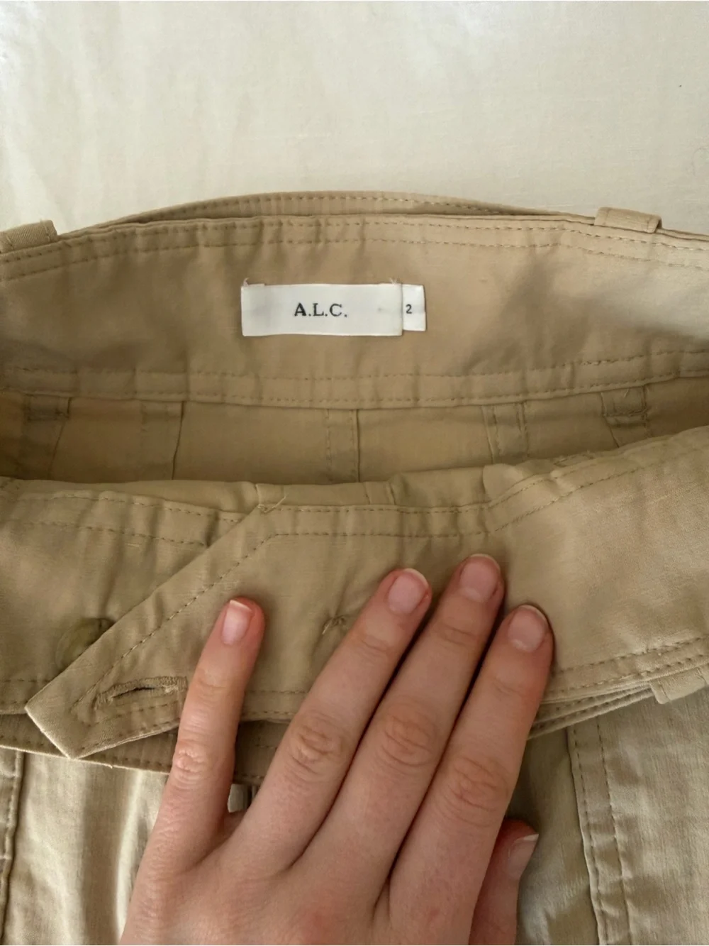 A.L.C. Sand Button-Front Ruffle Mini Skirt - Picture 4 of 4